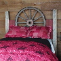 wagon wheel bed, custom rustic